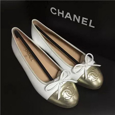 CHANEL Shallow mouth flat shoes Women--088